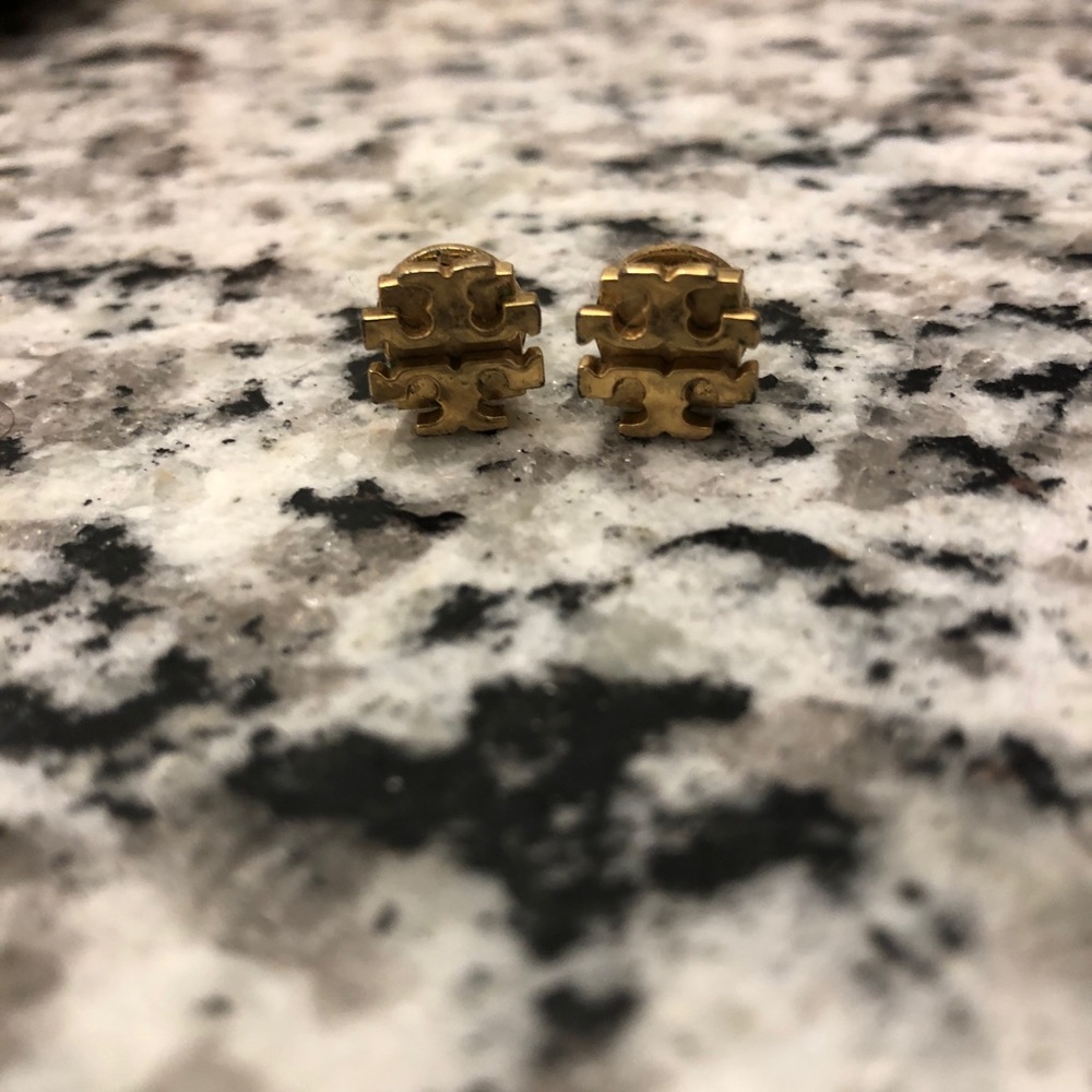 tory burch logo earrings